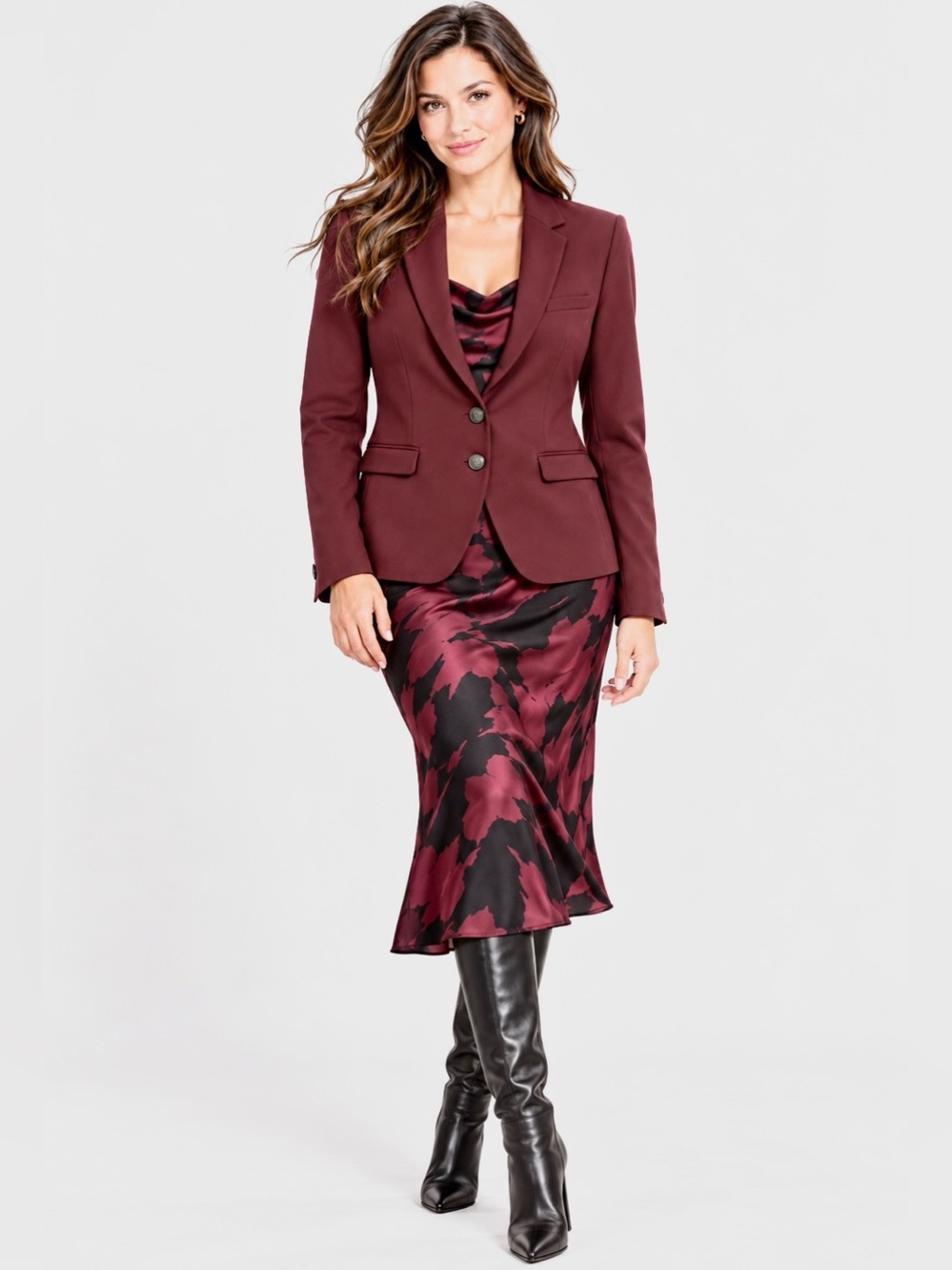Rag & Bone New York Burgundy Tailored Blazer | Size 8